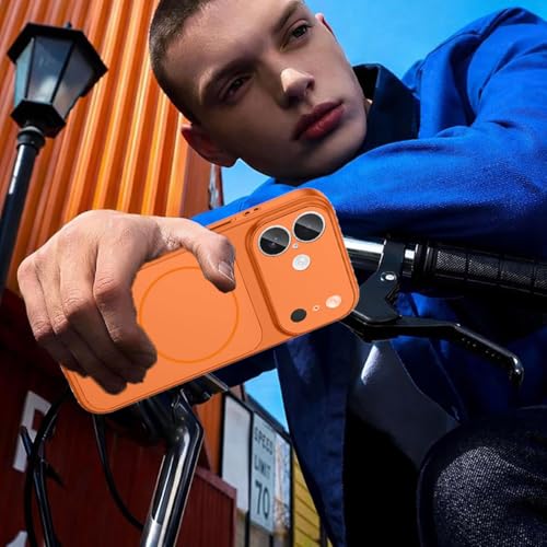 Image of SHINESTAR Converter Case for iPhone 17 | Premium Protective Mag-Safe Cover | iPhone 17 Pro / 17 Pro Max Series Style Design | in-Built Camera Guard | Wireless Charging Compatible - Orange