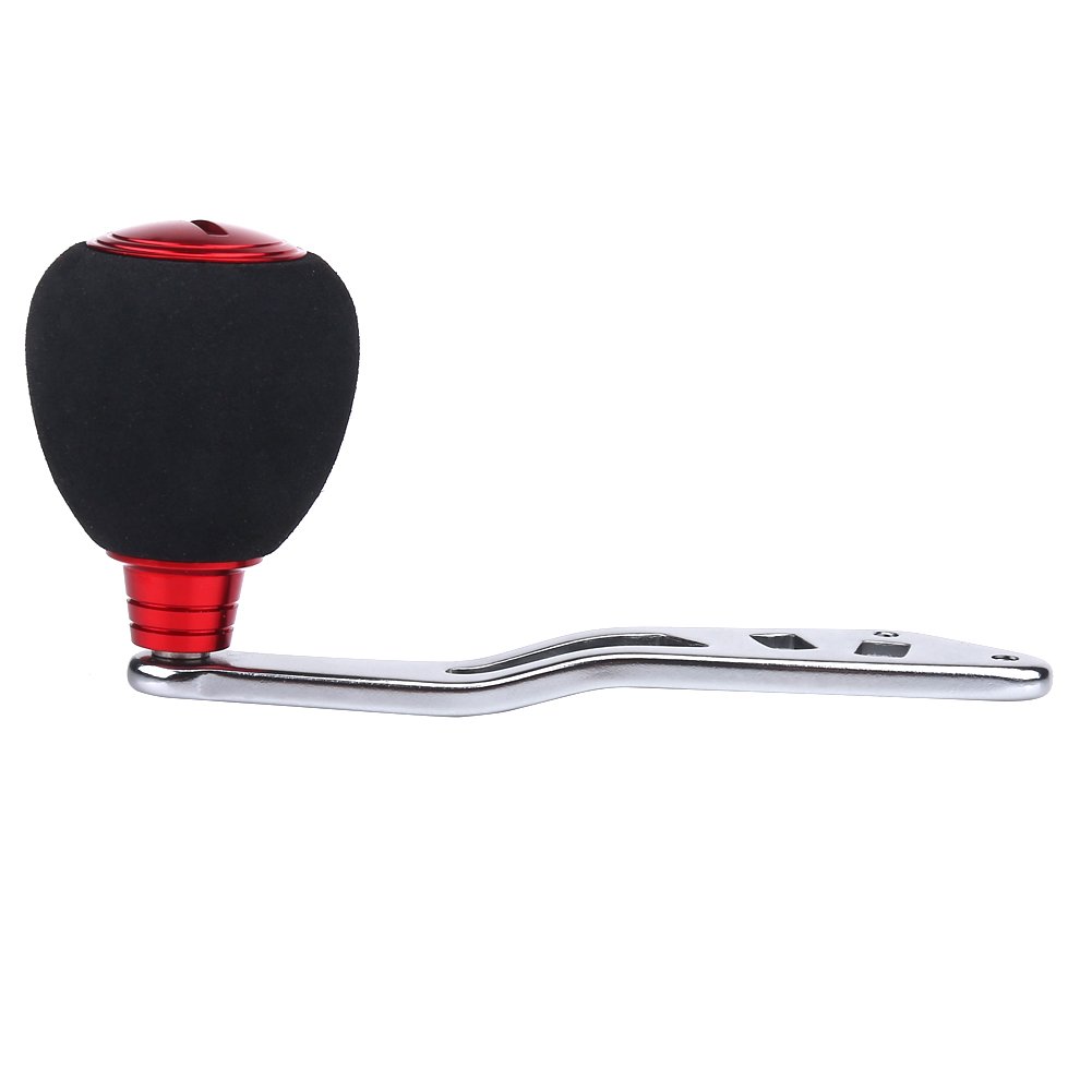 Angelrolle Griff Aluminiumlegierung Reel Power Griff Knob Angelrolle Ersatzteile für Köderguss Tackle Tools(Rot)