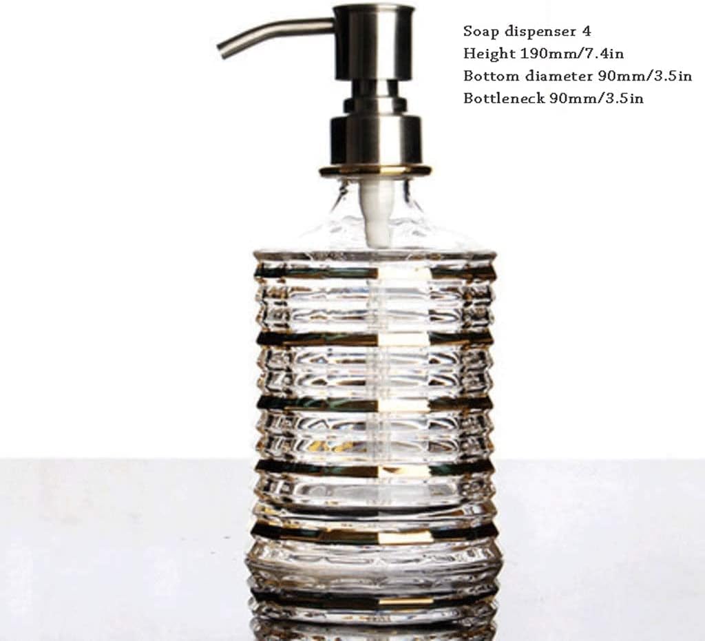 Clear Soap Dispenser Multipurpose Glass Lotion Bottle Home Soap Pump Dispenser with Pump for Bath and Bathroom