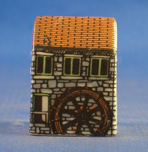 Birchcroft Porcelain China Collectable Thimble - House Shape - Mill Wheel Cottage