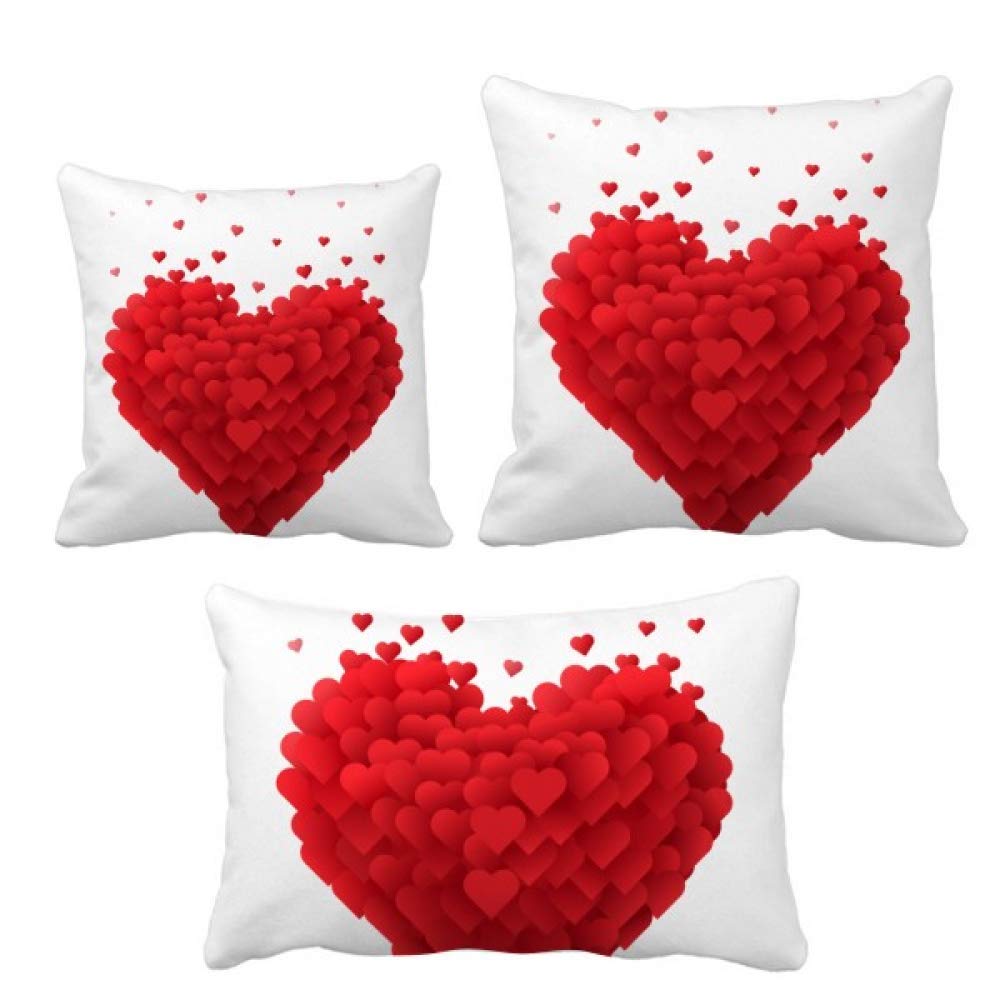 Parure de lit cœurs rouges Saint-Valentin anti-plis et facile d'entretien pour sublimer votre chambre