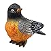 BANBERRY DESIGNS Robin Bird Figurines - Birds Decoration - Set of 3 Styles - Hand Painted Fine Details - Home Decorations - Durable Polystone - 3