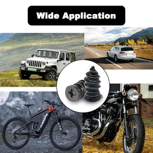 Image of 40 PCS Tire Repair Rubber Nail, Rubber Screw Tire Plugs Self-Service Vacuum Tire Repair Nail Kit Tires Quick Puncture Repair Tools or Car, Truck, Motorcycle