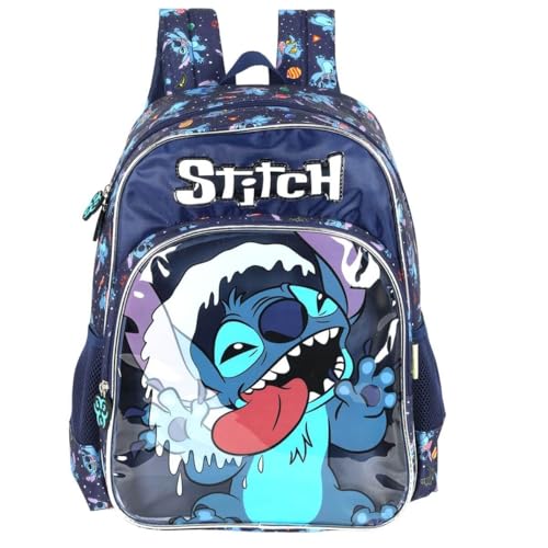 Mochila Infantil Stitch Azul