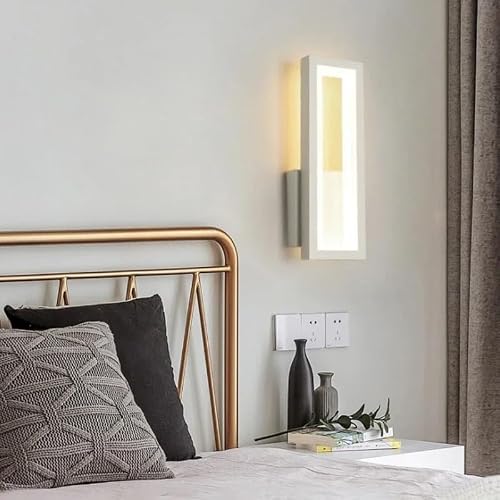 HPTHLY Wall Lamp, Minimalist Wall Lamp, Living Room Background, Bedroom Bedside, Hallway Corridor (Warm Light-White)