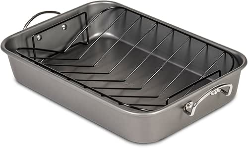 Glad Roasting Pan Nonstick 11x15 - Heavy Duty Metal Bakeware