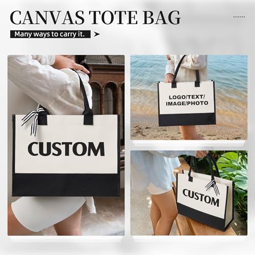 Bolsa Tote de Lona Personalizada para Mujer miniatura 2