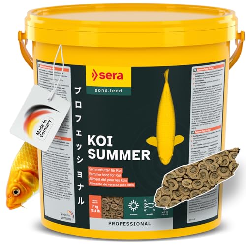 sera KOI Professional Koifutter 7 kg (21L) | Koi-Fischfutter für den Sommer | Koi Futter für...