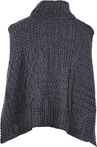 Carraig Donn 100% Irish Merino Wool Patchwork Aran Cowl Cape.3