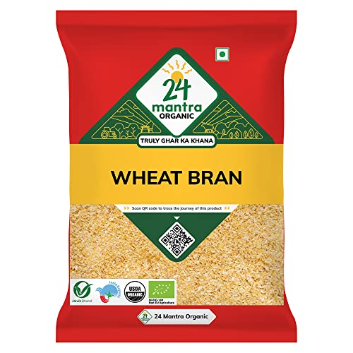 24 Mantra Organic Wheat Bran – 500gms | Pack of 1 | 100% Organic | Chemical Free & Pesticides Free | Sweet & Nutty Flavour | Adds Taste & Texture 24 Mantra Organic Wheat Bran – 500gms | Pack of 1 | 100% Organic | Chemical Free & Pesticides Free | Sweet & Nutty Flavour | Adds Taste & Texture