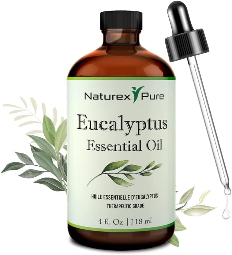 Eucalyptus Essential Oil 4 oz (118 ml) | Pure & Natural Aromatherapy Oils with Exclusive Premium Dropper | Therapeutic Grade Eucalyptus Oil for Hair, Skin Care and Diffuser by Naturex Pure