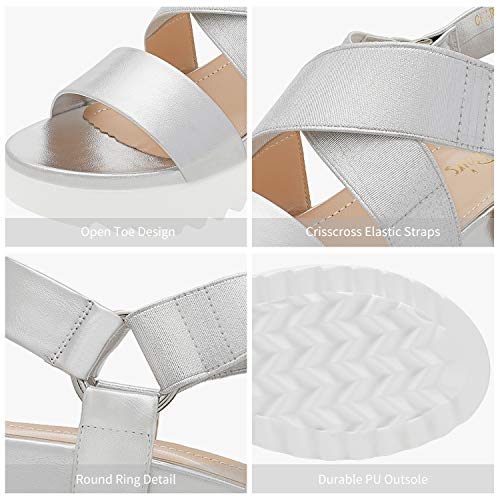 Image of DREAM PAIRS Women's Open Toe Ankle Strap Platform Wedge Sandals