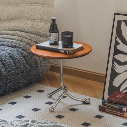 Table d'appoint de salon ronde en acier pour optimiser les petits espaces