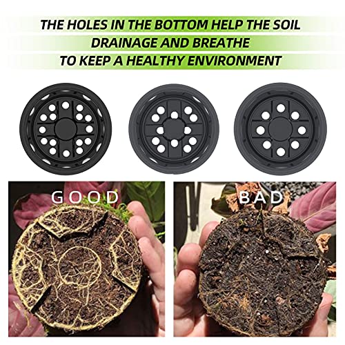 Upmct 50 Pack Nursery Pots, 4 5 6 Inch Plants Flower Pots Durable Plastic Planters Indoor Modern Decorative Seed Container Pots For House Plants, Succulent, Flower (4Inch, Black) #TOP2