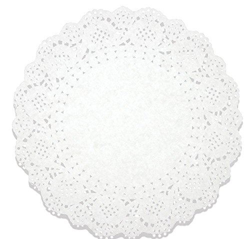 Lace Doilies Paper 250 Pack Set- Decorative Round Placemats Bulk, Table Runner, Cake Box Liners for Cakes, Desserts, Baked Treat Display, Ideal for Weddings, Tableware Decoration - White, 10.5 Inches