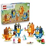 LEGO® Bluey Brick-Built Bluey Family 11217 Figure Pack - Building Set for Girls and Boys Aged 5+ - Includes 4 Figures with Changing Expressions - Playset with LEGO Storage - Playset for Kids