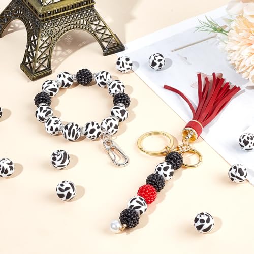 Perles en silicone vache 15mm pour perles rondes caoutchouc et loisirs créatifs - 5