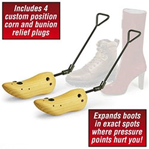 Boot Stretcher Mens Shoe Wooden Shaper Adjustable Fit Cowboy Boots Western