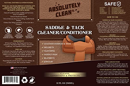 Image of Absolutely Clean Amazing Saddle Soap Spray for Leather Cleaning & Tack Cleaner and Conditioner
