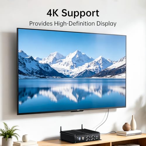 Image of msecore Industrial Mini PC, Fanless Computer with Core i7-1165G7 (4 Cores, 2.8-4.7GHz), 16G RAM 256G SSD, 4K@60Hz, 2 * 2.5G LAN, 6*COM RS232, Wake On LAN /Auto Power On, Wi-Fi 6, Dual Display