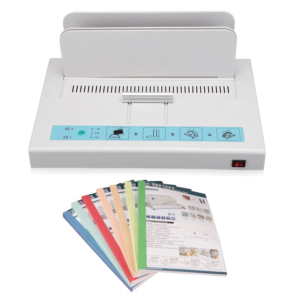 Thermal Binding Machine 500 Sheets Capacity Book Binder Machine Max 50mm Binding Thickness 110V Binding Machine A4 Document Heat Binder Three-Speed Temperature Control