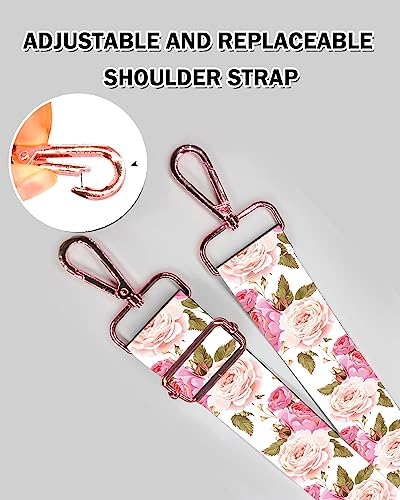 Image of Purse Strap Replacement Crossbody, Rose Golden Buckle Shoulder Strap Adjustable Handbag Strap Replacement Belts