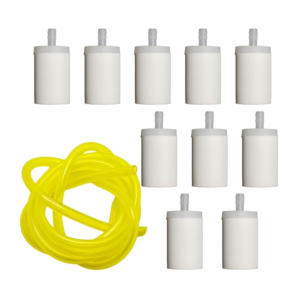 Kit de 10 filtros de Combustible y línea de Combustible de 3 pies for Motosierra 365, 362, 371, 372, 372XP, 359, 357, 50, 51, 55, 61, 268 y 272.