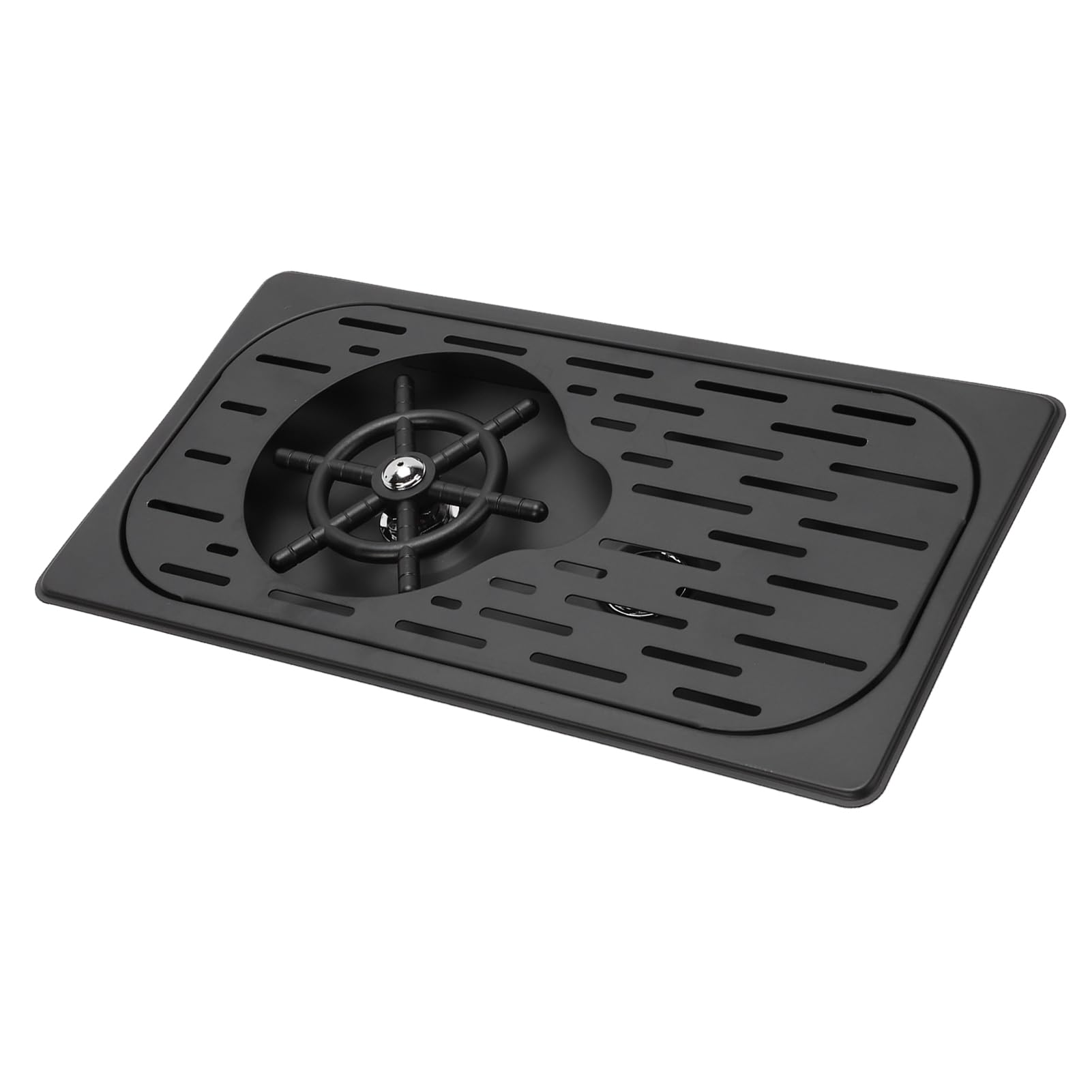 Lavavasos, Enjuagador de Vidrio de Acero Inoxidable, Potente Accesorio de Limpieza para Fregadero, Ideal para el Hogar, Cocina, Hotel, Bar y Restaurante, 12.9x6.9inch (BLACK)