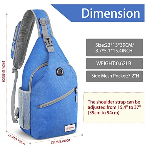 ZOMAKE-Sling-Bag-for-Women-MenSmall-Crossbody-Sling-Backpack-Water-Resistant-Mini-Shoulder-Bag-Chest-Bag-for-Travel