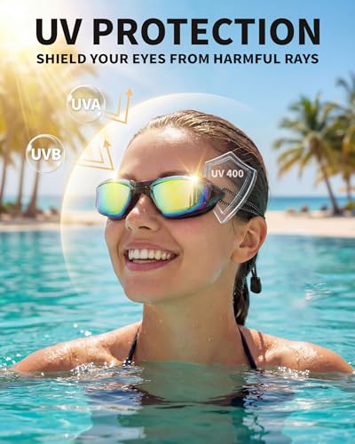 Image of Aegend Swim Goggles, Swimming Goggles No Leaking Full Protect Adult Youth