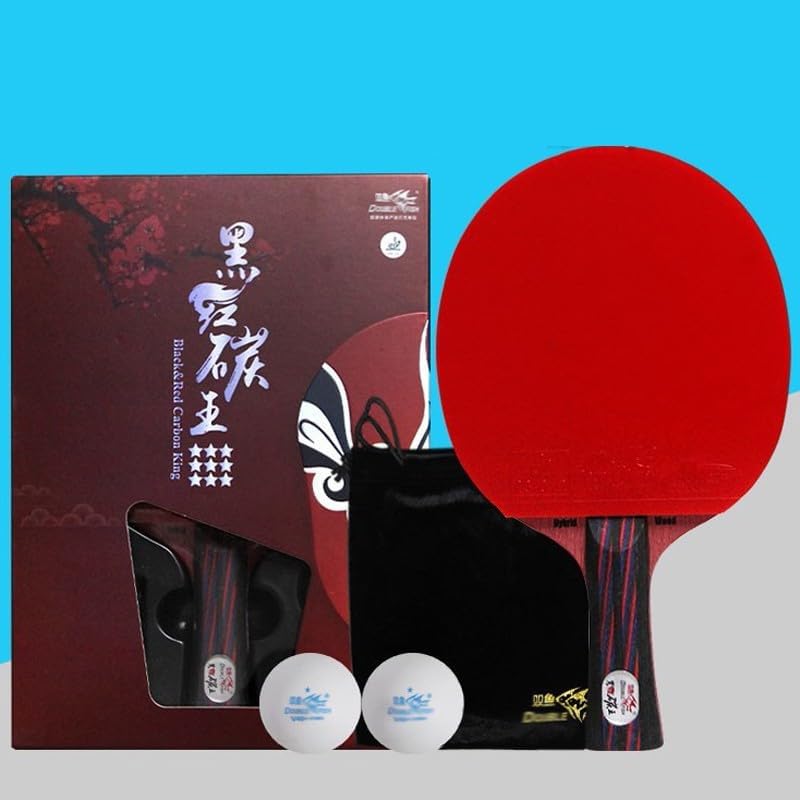 JITEM Ping Pong Paddles, Table Tennis Bat Set, Arc-Ring Combination Fast Attack Table Tennis Racket, 9 Star Professional Ping Pong Bat for Players and Coaches