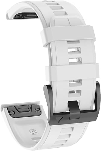 Miniatura 2 de OVERSTEP Correa de reloj de silicona suave compatible con Garmin Fenix 5X Band de 1.024 in de ancho para Fenix 6XFenix 7XFenix 5X PlusFenix 6X
