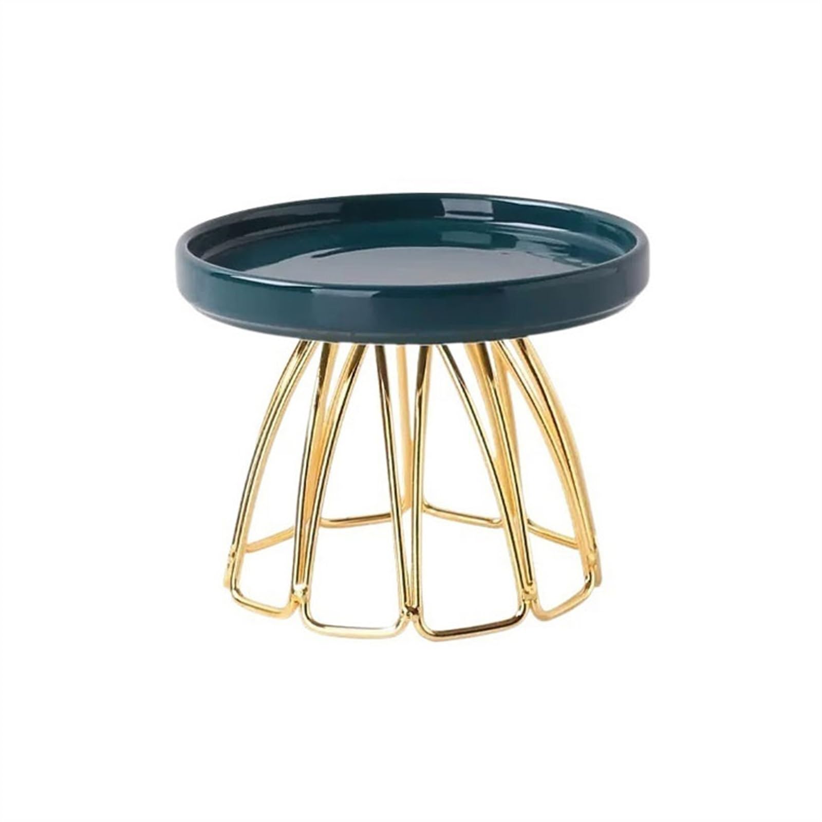 Cake Rack Exquisite Ceramic High Cake Plate Dim Sum Tray Dessert Table Display Frame Cupcake Rack(Green,Small)