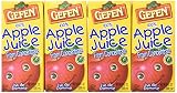 Gefen 100% Apple Juice from Concentrate,4 - 6.75 oz Box per Pack, (Pack of10)