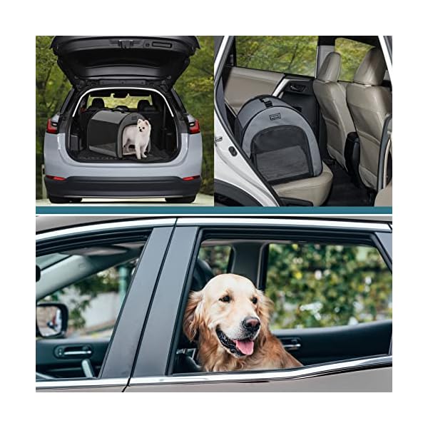 Petsfit-Portable-Dog-Crate-Arch-Design-Escape-Proof-Collapsible-Soft-Sided-Dog-Crate-Dog-Kennel-16-Lx19-Wx16-H Soft Sided Dog Crate