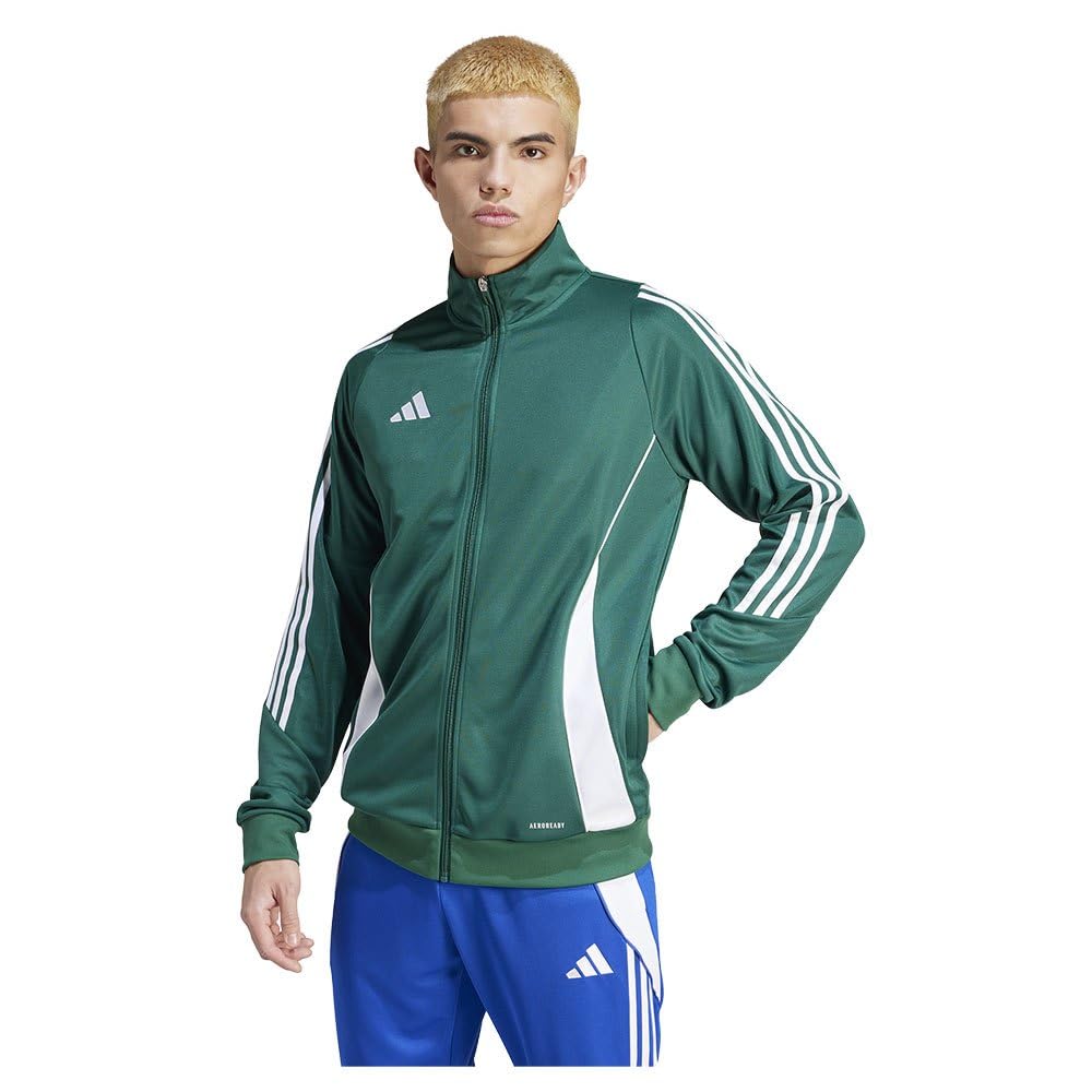 adidas Mens Tiro 24 Training Track Top Dark Green/White L