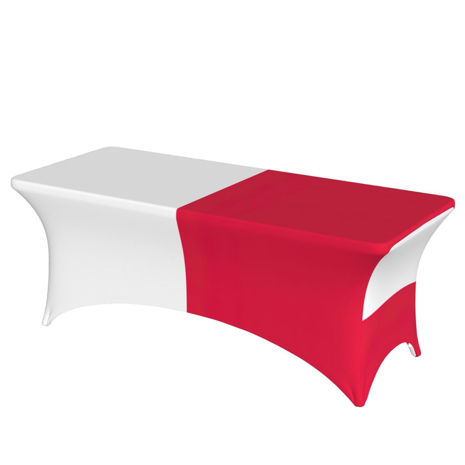 NImongt Polish Flag Print Elastic Rectangular Tablecloth Holidays Family Banquet Wedding Party Table Cover