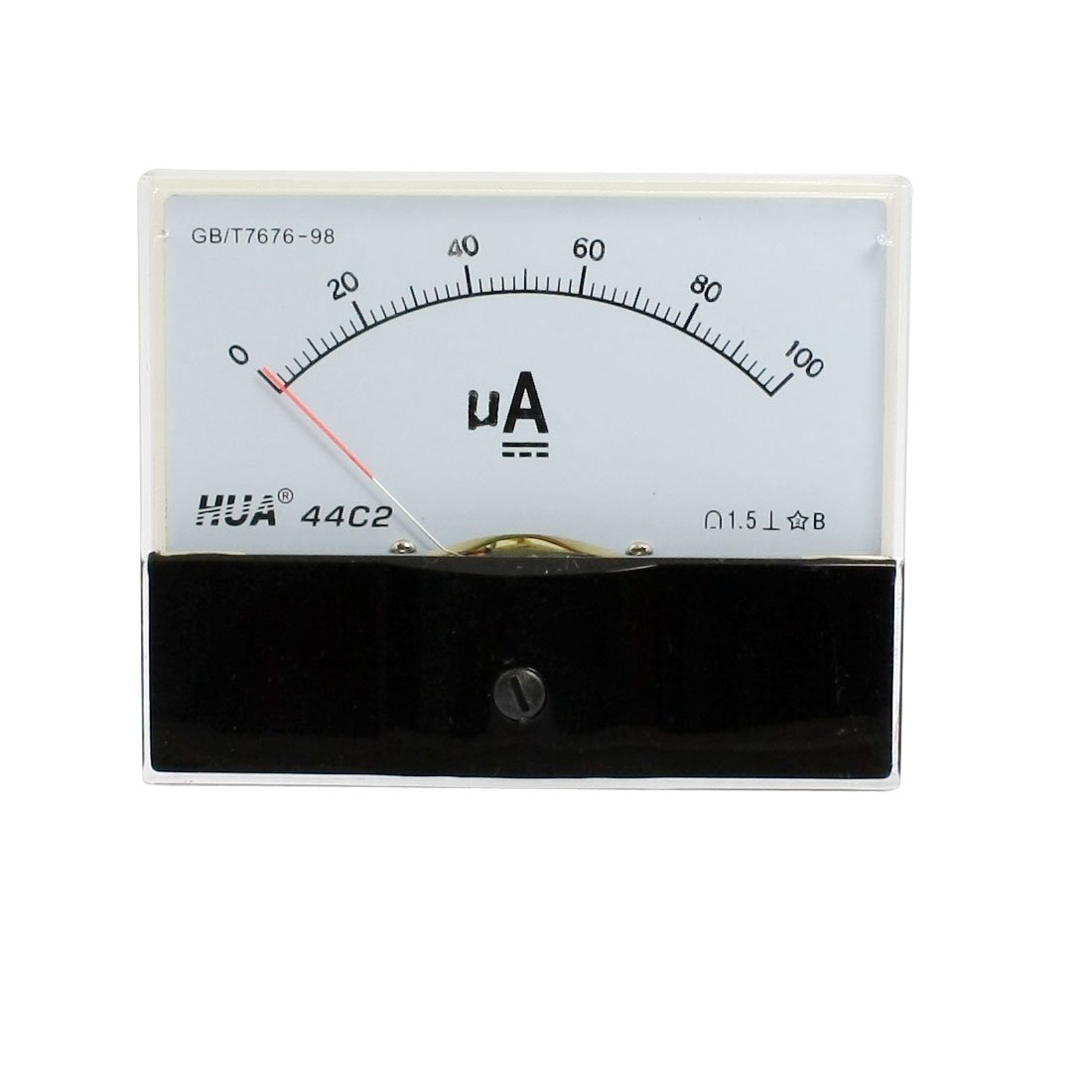uxcell 44C2 DC 0-100uA Rectangle Shape Analog Panel Meter Ammeter Gauge