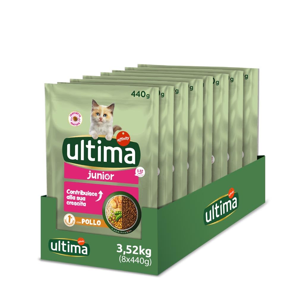 Ultima Junior Cat Food with Chicken: Box of 8 x 440 g