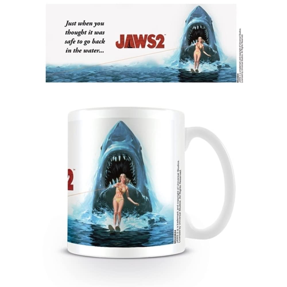 Tazza Da Caffè Jaws 2 Poster - Ceramica Multicolore, 7.9x11x9.3cm, Regalo Ufficiale Per Collezionisti