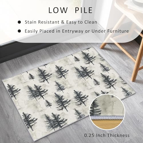 Tapis forêt de pins pour descente de lit et chambre à coucher - 6