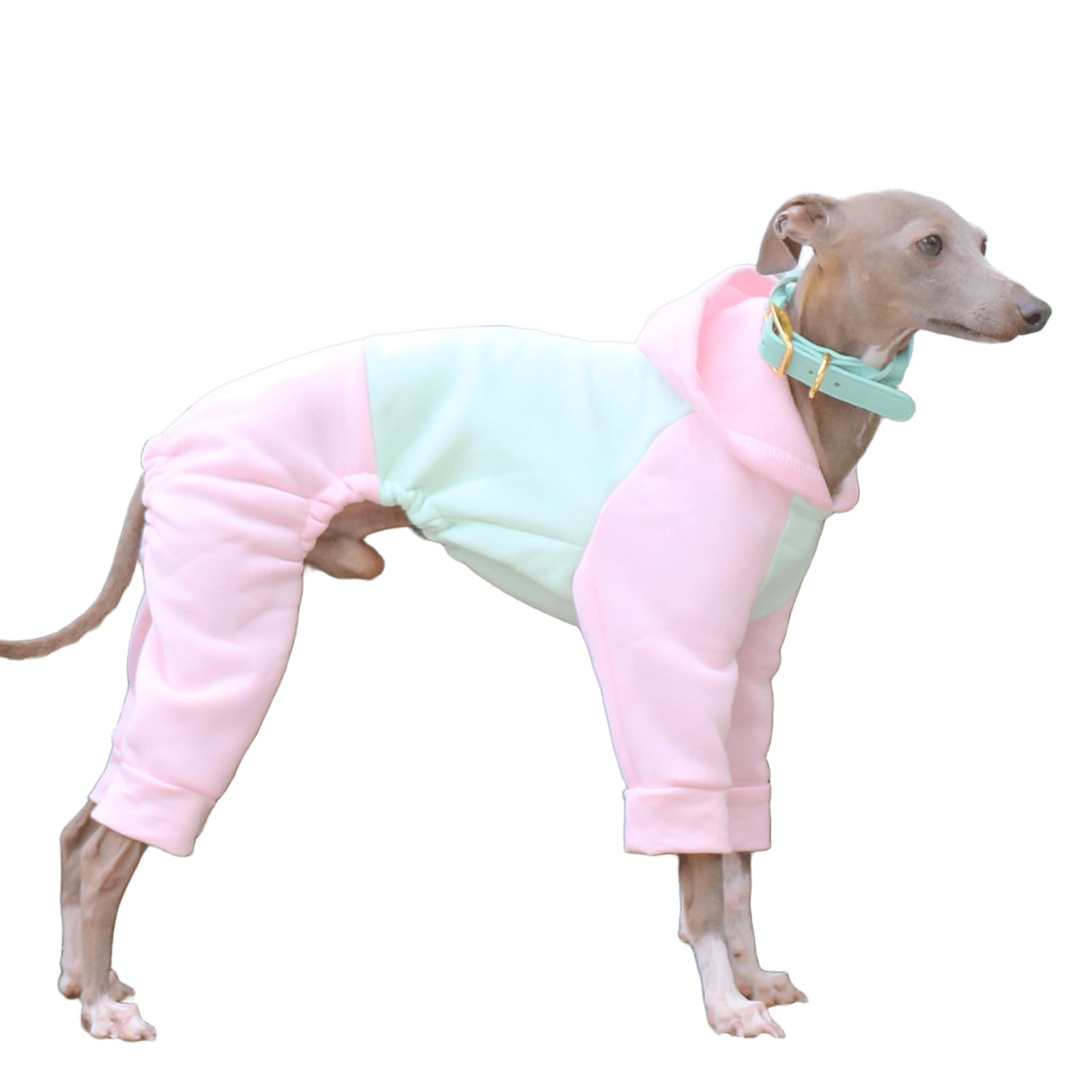 UOSIA Soft Dog Pajamas For Whippet Fashion Four-Legged Lightweight Dog Hoodie Greyhound Onesie Clothes Winter Coat Jumpsuit For Small Medium Large Dogs