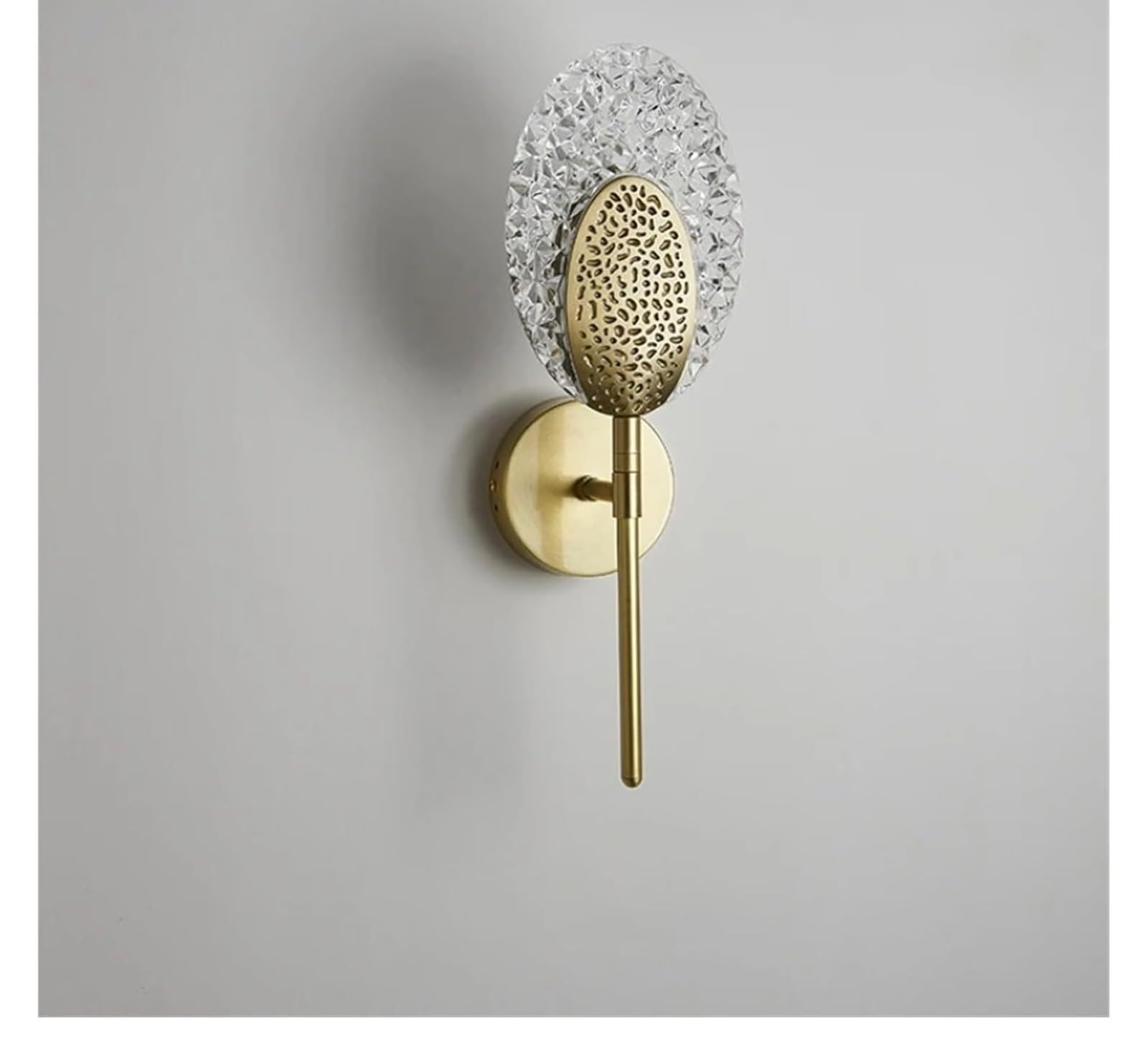JYBNBBE Wall Sconce, LED Bedroom Wall Lamp Wall Sconces Brass Copper Acrylic Lampshade Indoor Lighting,Chandeliers