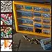30-Drawer Plastic Small Parts Organizer - Desktop or Wall Storage Drawers for Organizing Hardware, Crafts, Garage, or Classroom by Stalwart (Yellow)
