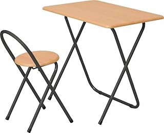 Nakabayashi FDD-101KMBK Folding Desk & Chair OakBlack