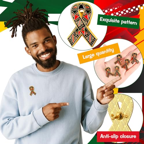 Image of Yinkin Juneteenth Brooch Pins Bulk Freedom Day Party Favors Since 1865 Lapel Pins Badges for Black History Month Accessories