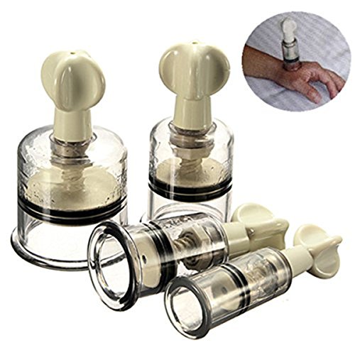 AnHua 4PCS Natural Nipple Enlargement & Enhancer - Firmer, Perkier, Larger Nipples S+M+L+XL
