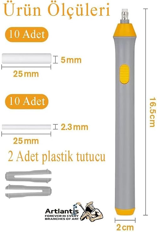 Elektronik Silgi Pilli 1 Paket Otomatik Taşınabilir Kalem Silgi Karakalem Eskiz Çizim Grafit Elektrikli
