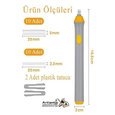 Elektronik Silgi Pilli 1 Paket Otomatik Taşınabilir Kalem Silgi Karakalem Eskiz Çizim Grafit Elektrikli