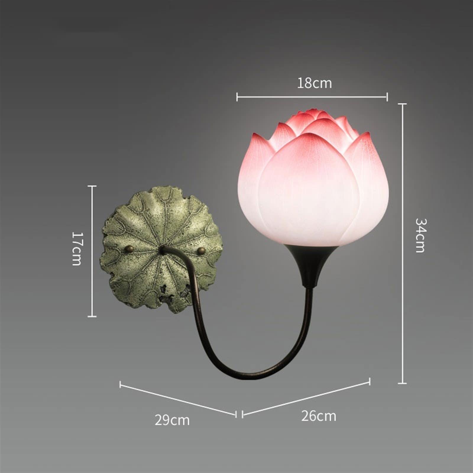 lampa ścienna Kreatywny chiński styl kinkiet gabinet sypialnia tło kinkiet lampka nocna lotos kształt dekoracyjna kinkiet kinkiet do sypialni